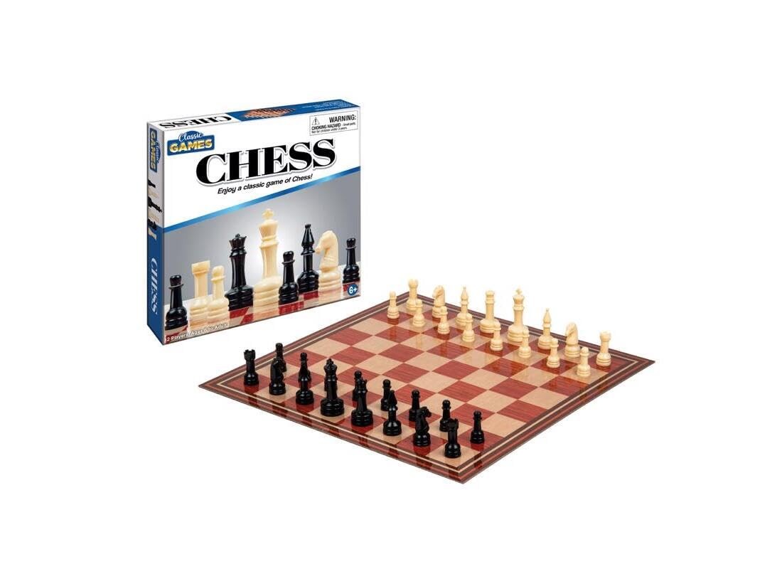 Playmaker Toys Chess Game Compact 8″ Square Educational Strategy Set
