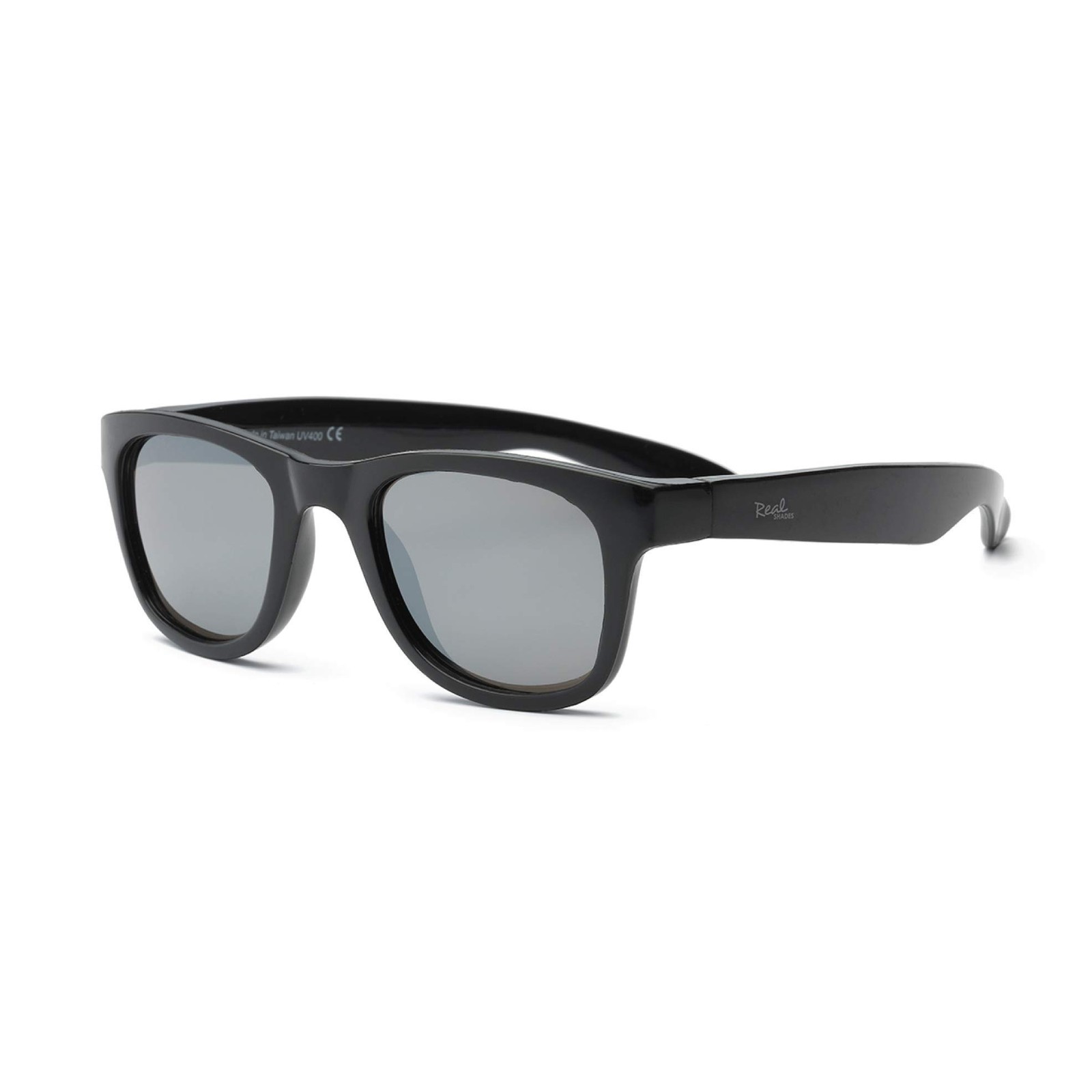 Real Shades Surf Kids Sunglasses, UV Protection, Black Mirror Lenses