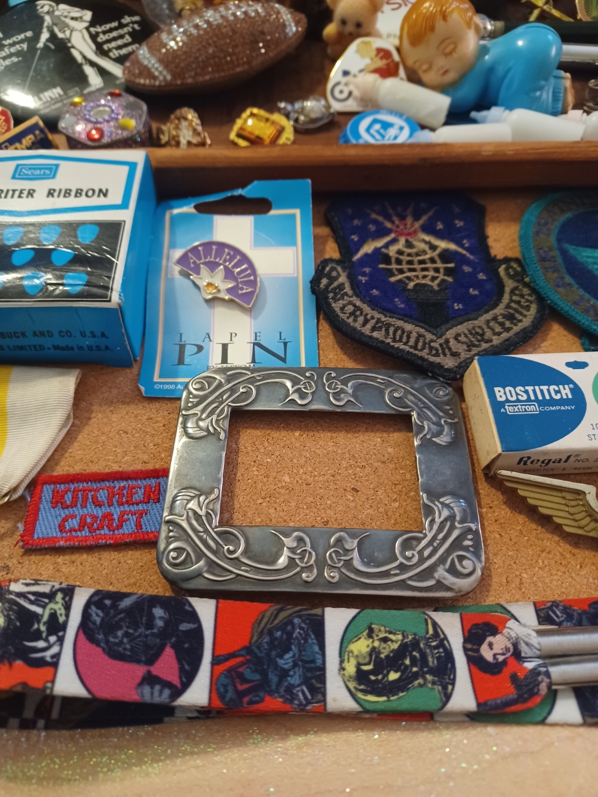 Junk Drawer Lapel Pins Patches Tokens Vintage Smalls & Miscellaneous Items