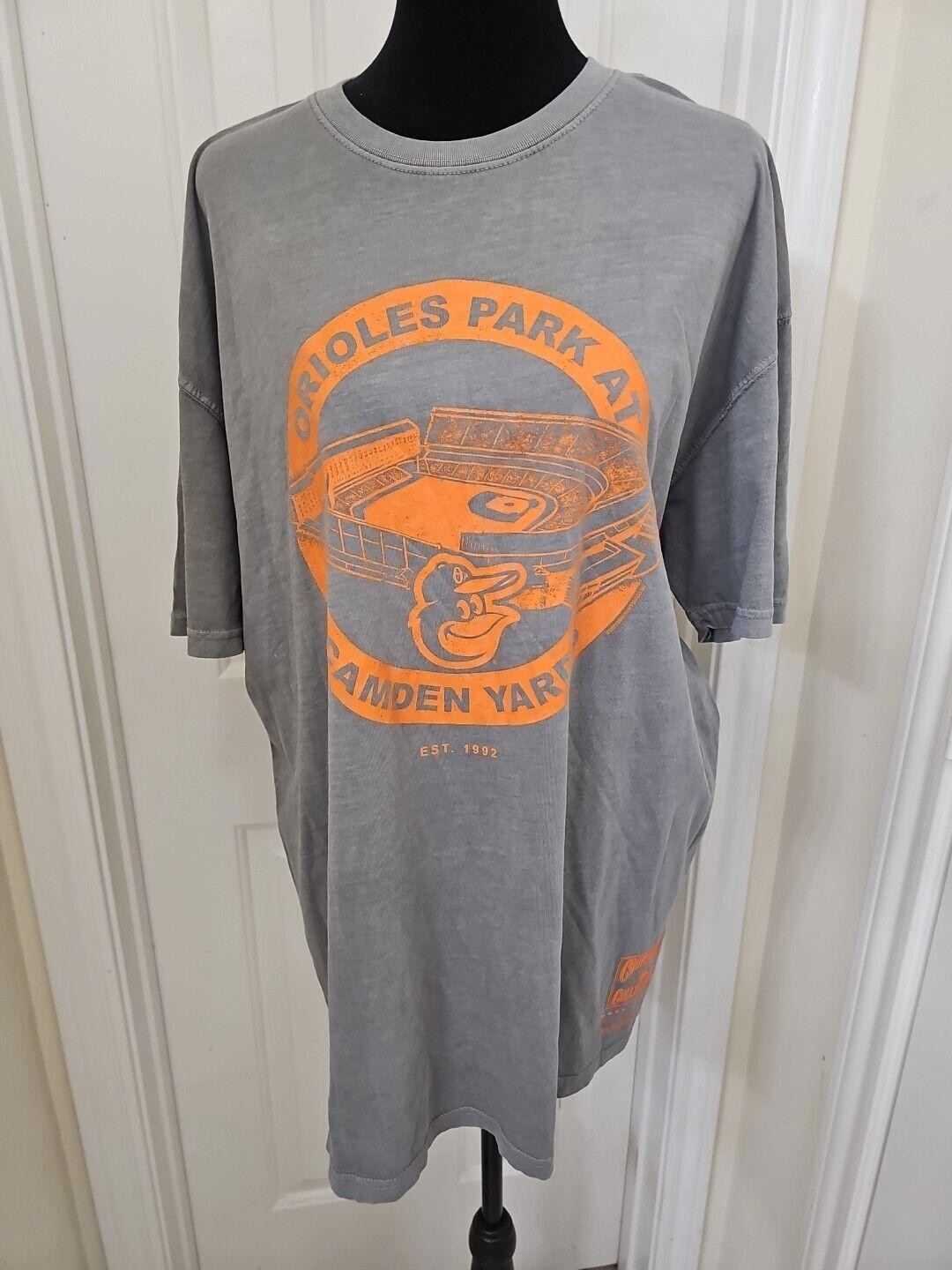 Mitchell & Ness Orioles Park Shirt XL Cooperstown Collection 1992 Gray T-Shirt