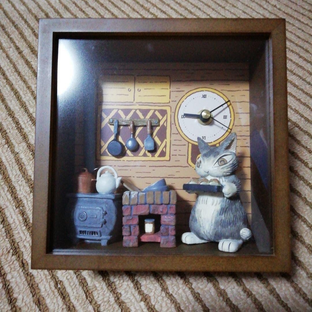 Wachifield Dyann Diorama Clock Mouse Bread Interior Decor 6x6x3 inches