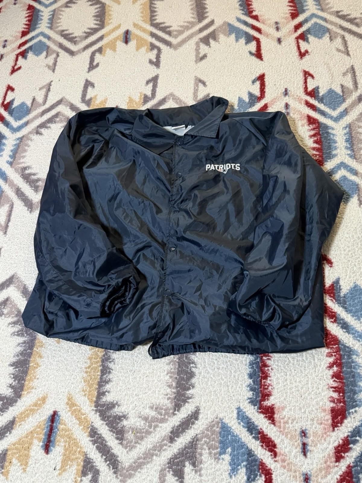 New England Patriots NFL Team Apparel Full Button Jacket Windbreaker XL