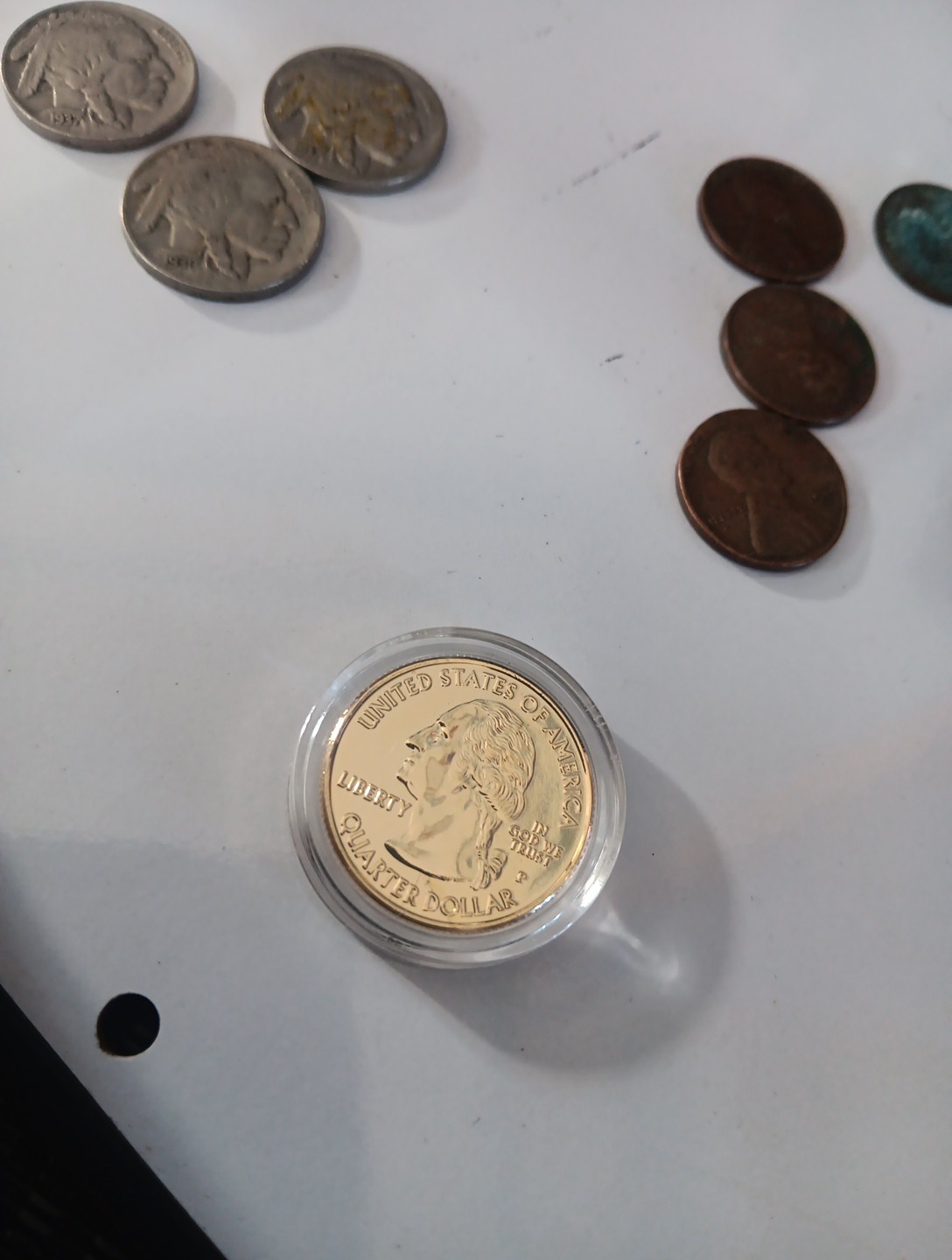 Man’s Lot!Estate Junk Drawer Coin Collection Lot Goldplate24k, Postal,Indian H