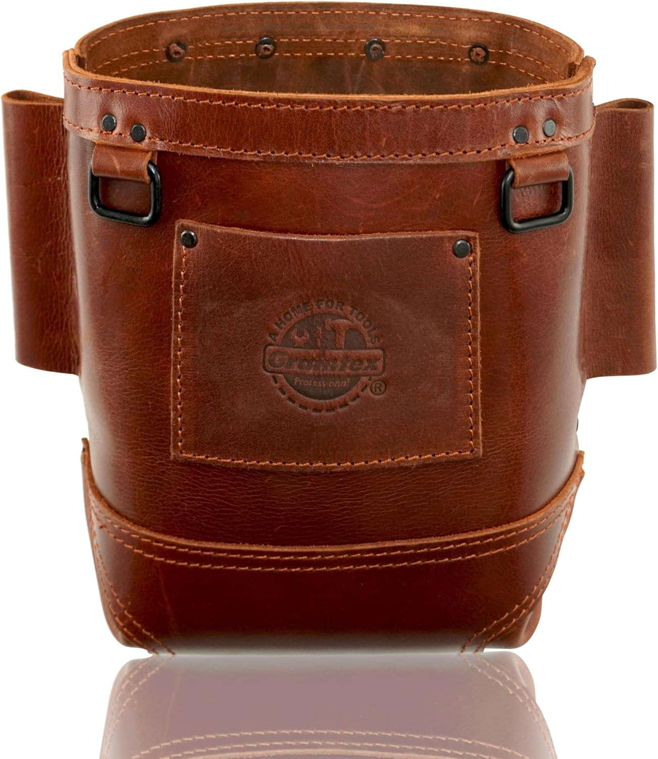 Top Grain Leather Nut & Bolt Tool Bag for Ironworkers – Durable & Versatile