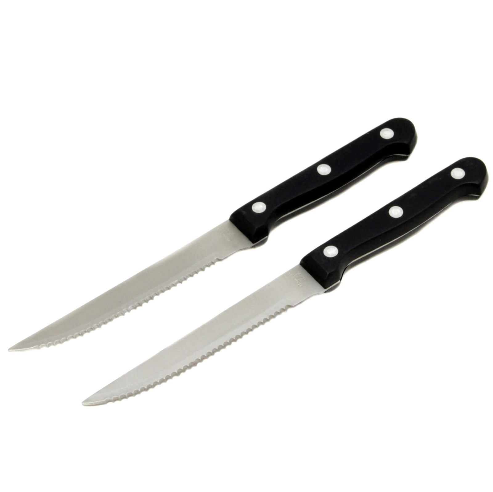Chef Craft Select Steak Knife Set, 11 inch 2 Piece, Stainless Steel/Back