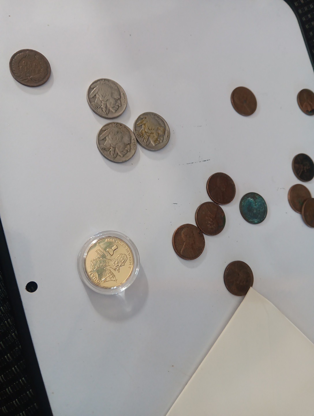 Man’s Lot!Estate Junk Drawer Coin Collection Lot Goldplate24k, Postal,Indian H