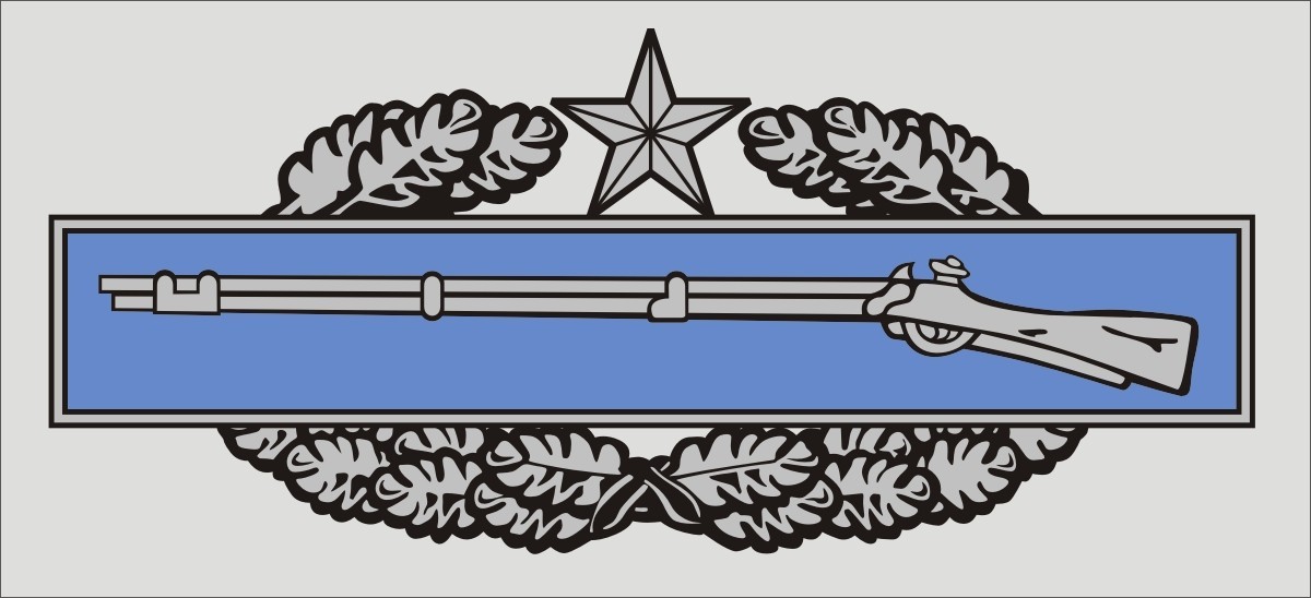 Mylar Decal – Combat Infantry Badge 2nd Award 5 x 2.25 D219-A