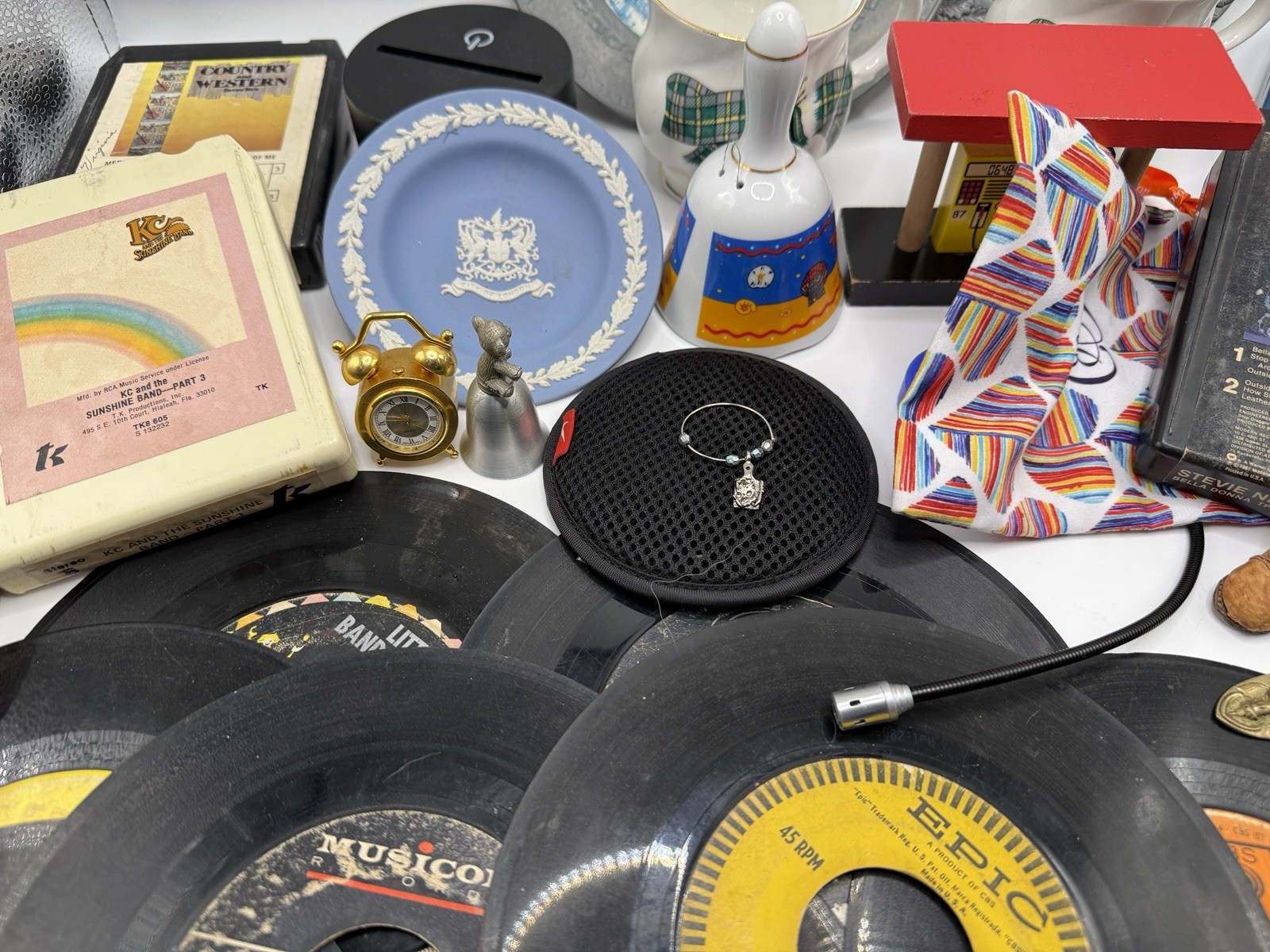 Huge Lot Vintage & Modern “Tangents” Records Wedgwood China 8-Tracks Antiques