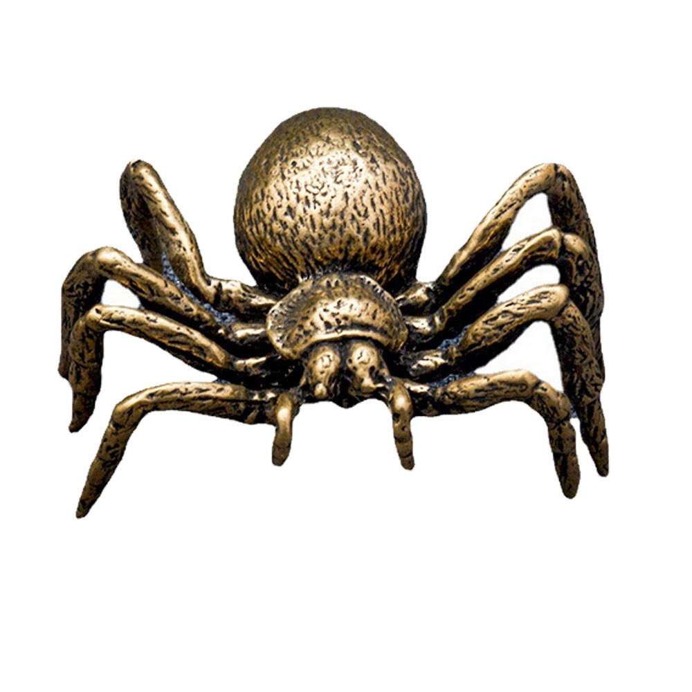 2x Brass Spider Animal Statue Small Sculpture Tabletop Figurine Home Decor Gifts