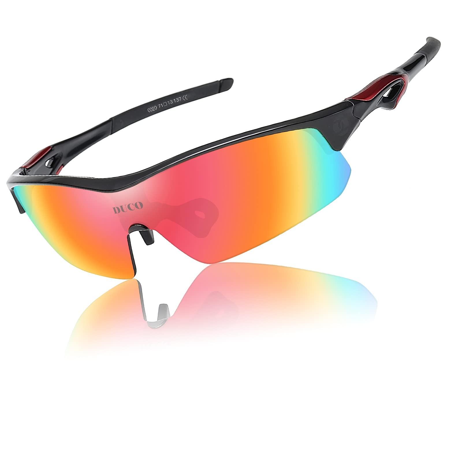 DUCO Sports Sunglasses, Polarized, 5 Lenses Multi-Sport Set