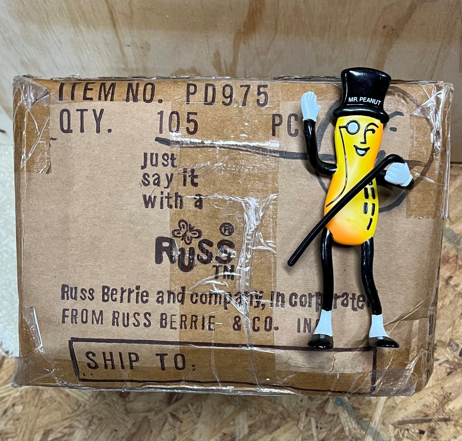 Planters Mr. Peanut Bendable – WHOLESALE PRICED – 1 case/105ea – NEW 1990’S