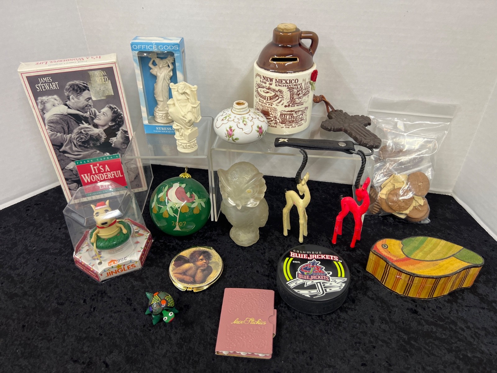 Vintage Junk Drawer Lot Trinkets Figurines Collectibles Jewelry Advertising Etc