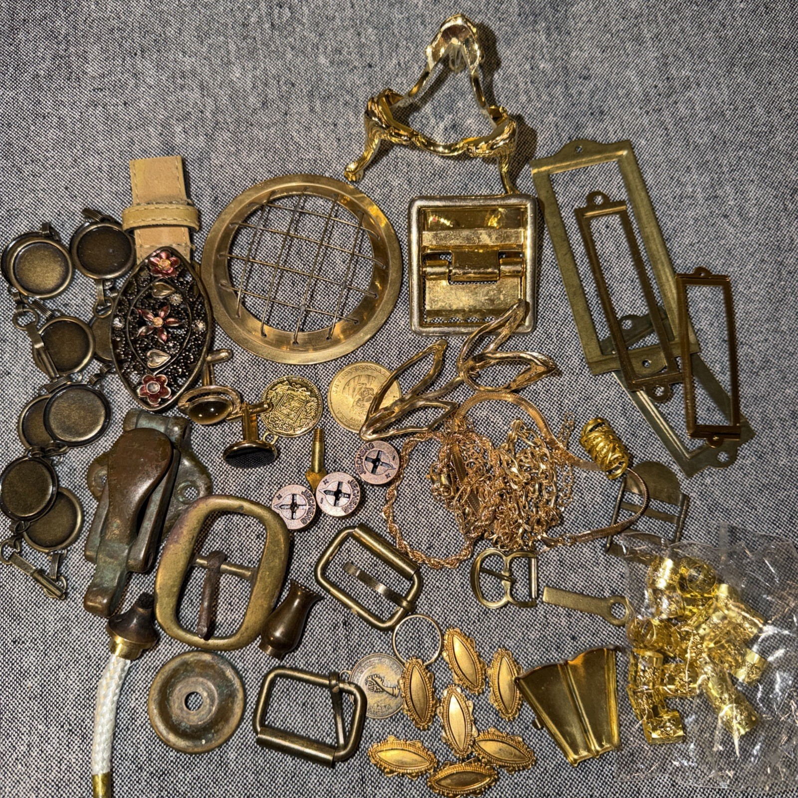 Junk Drawer Misc Brass & Metal Stuff