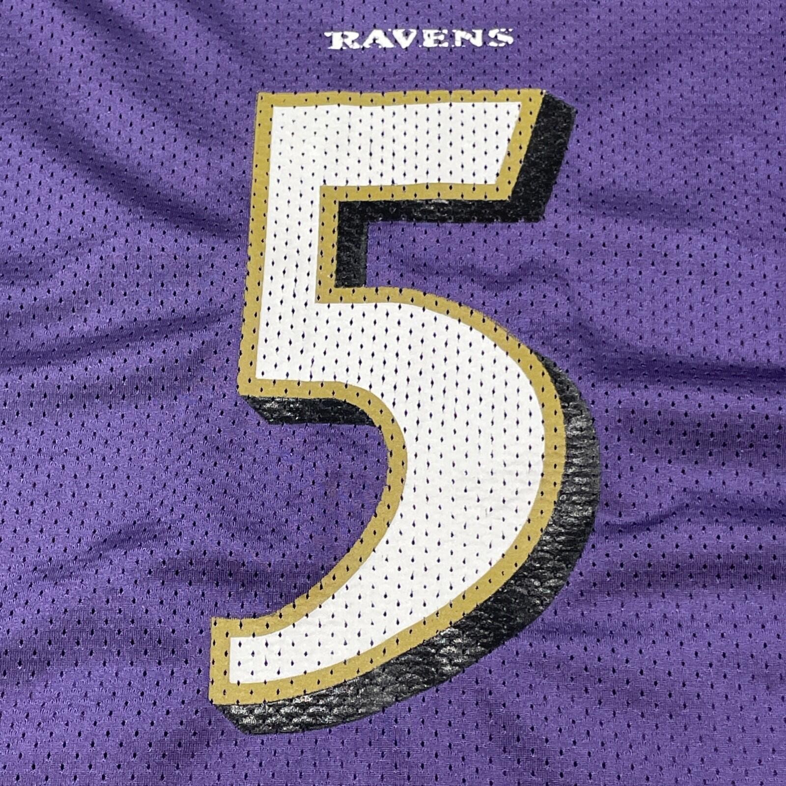 Reebok NFL Baltimore Ravens Joe Flacco #5 Youth XL(18-20) Purple Jersey