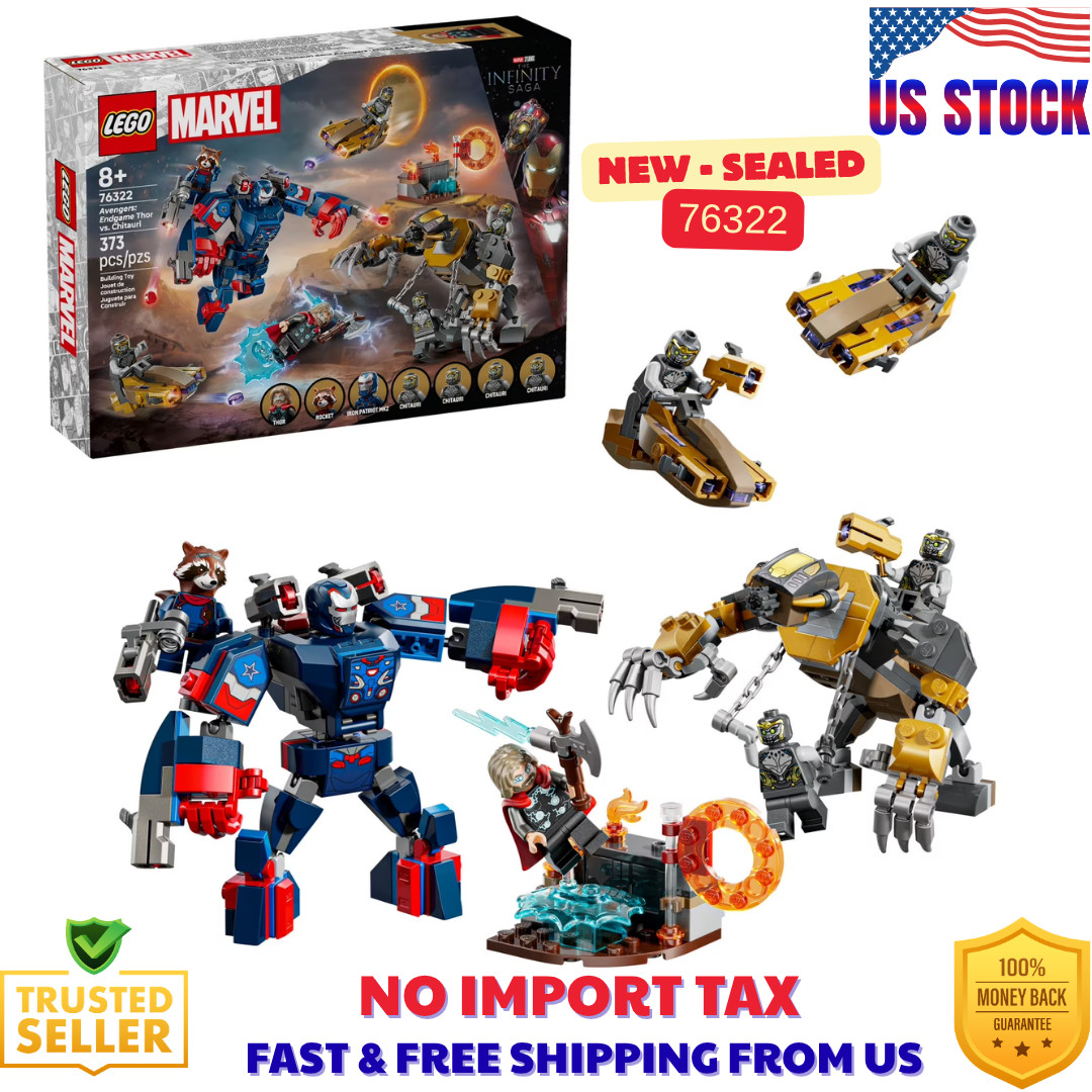 LEGO Marvel Avengers: Endgame Thor vs. Chitauri Complete Set 373 Piece (76322)