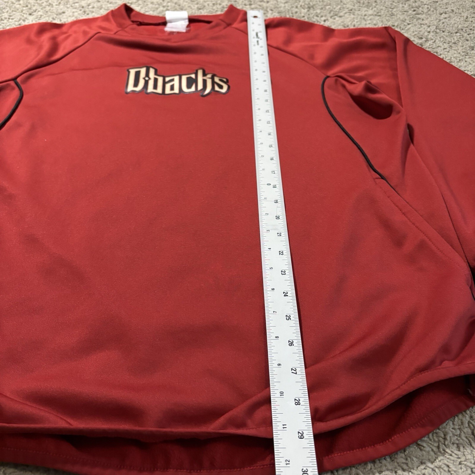 Vintage Arizona Diamondbacks Majestic Therma Base Pullover Sweatshirt Red Men XL