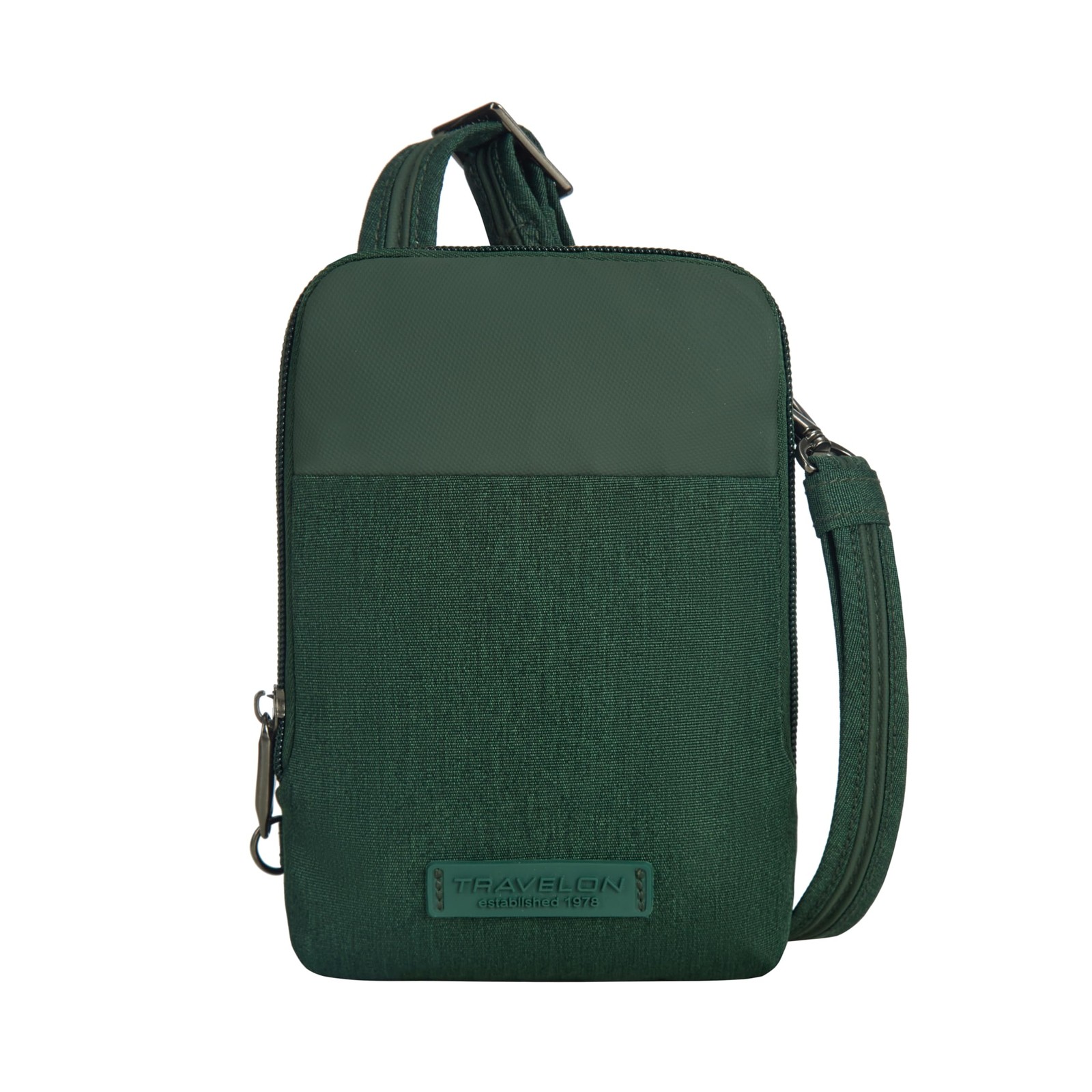 Travelon Anti-Theft Metro Stadium Mini Crossbody, Forest Heather