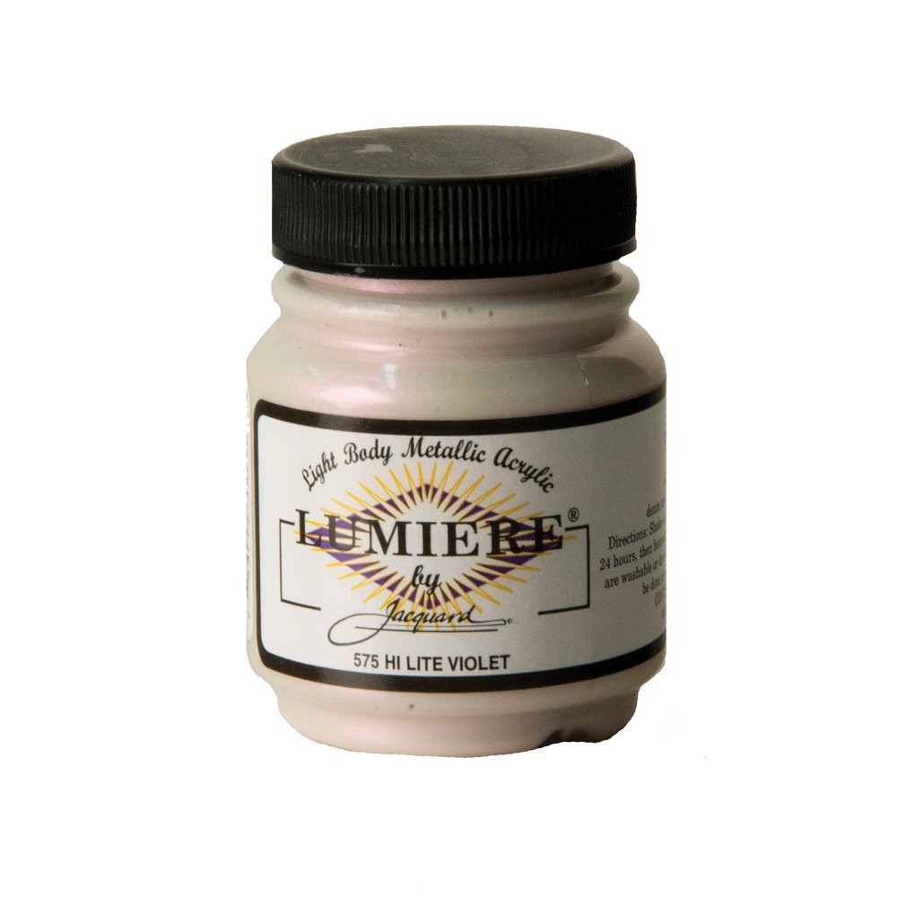 Jacquard Lumiere Metallic and Pearlescent Paint 2.25 Oz, 575 Hi Lite Violet