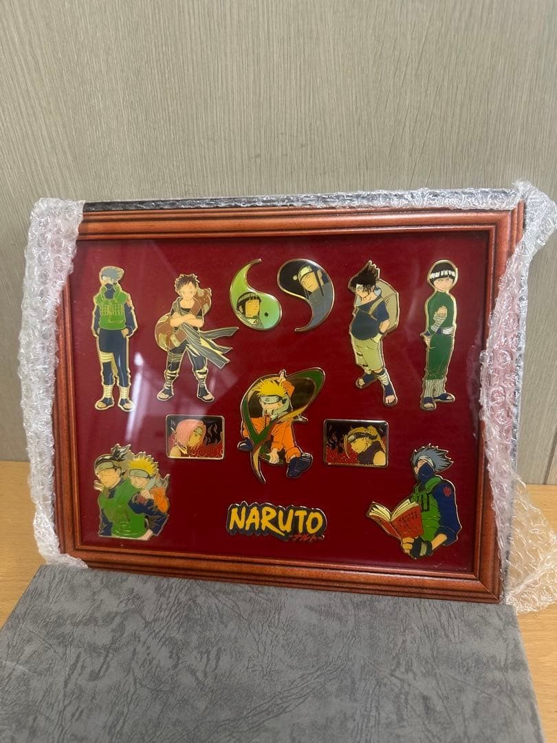 Naruto Framed Pin Set Weekly Shonen Jump Prize Rare Used