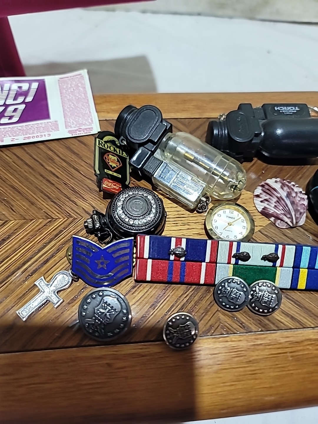 Lot Of 20 Vintage Junk Drawer Jewelry, Military, Watches And More