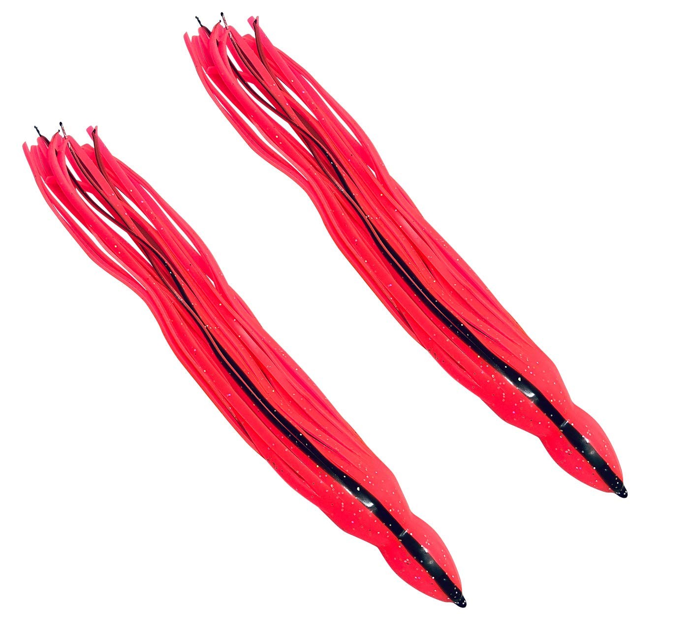 2 Pack of 8.5 Inch Marlin Lure and trolling Lure Squid Skirts (Pink)