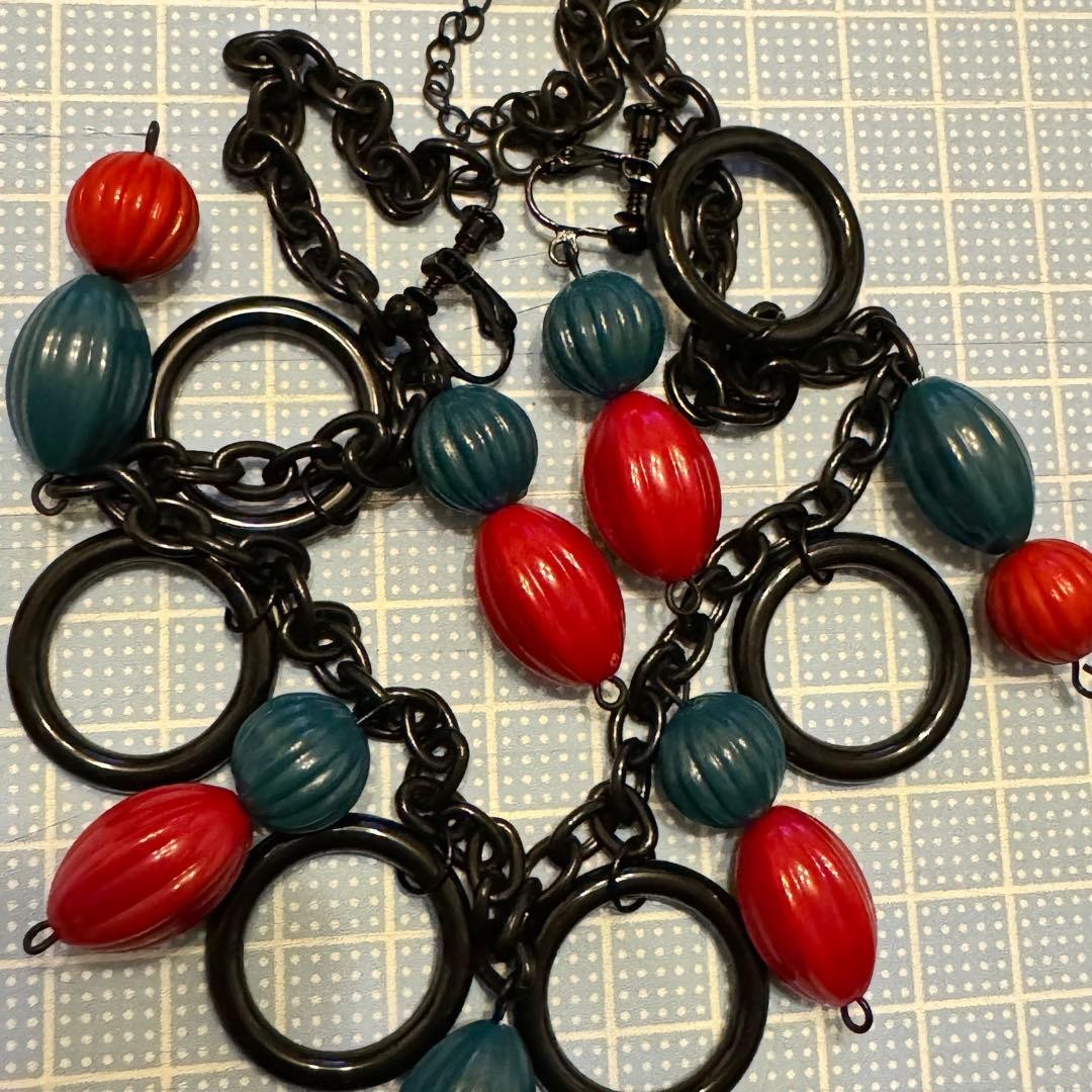 Rockabilly 50s Showa Retro 40s Bakelite Celluloid Old Clothes Necklace