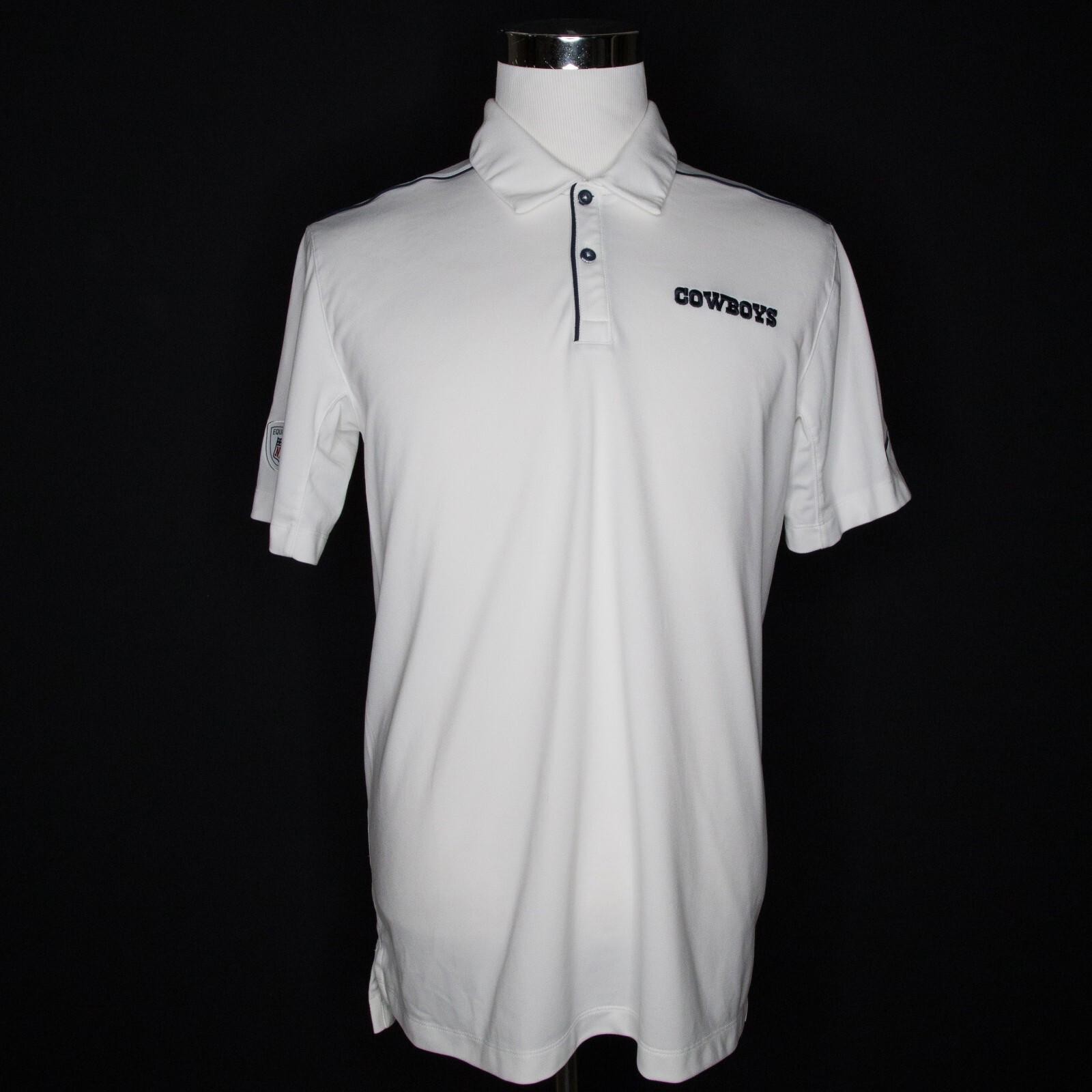 Men’s Nike Dallas Cowboys Football Team Coach Issue Polo Shirt Sz Medium