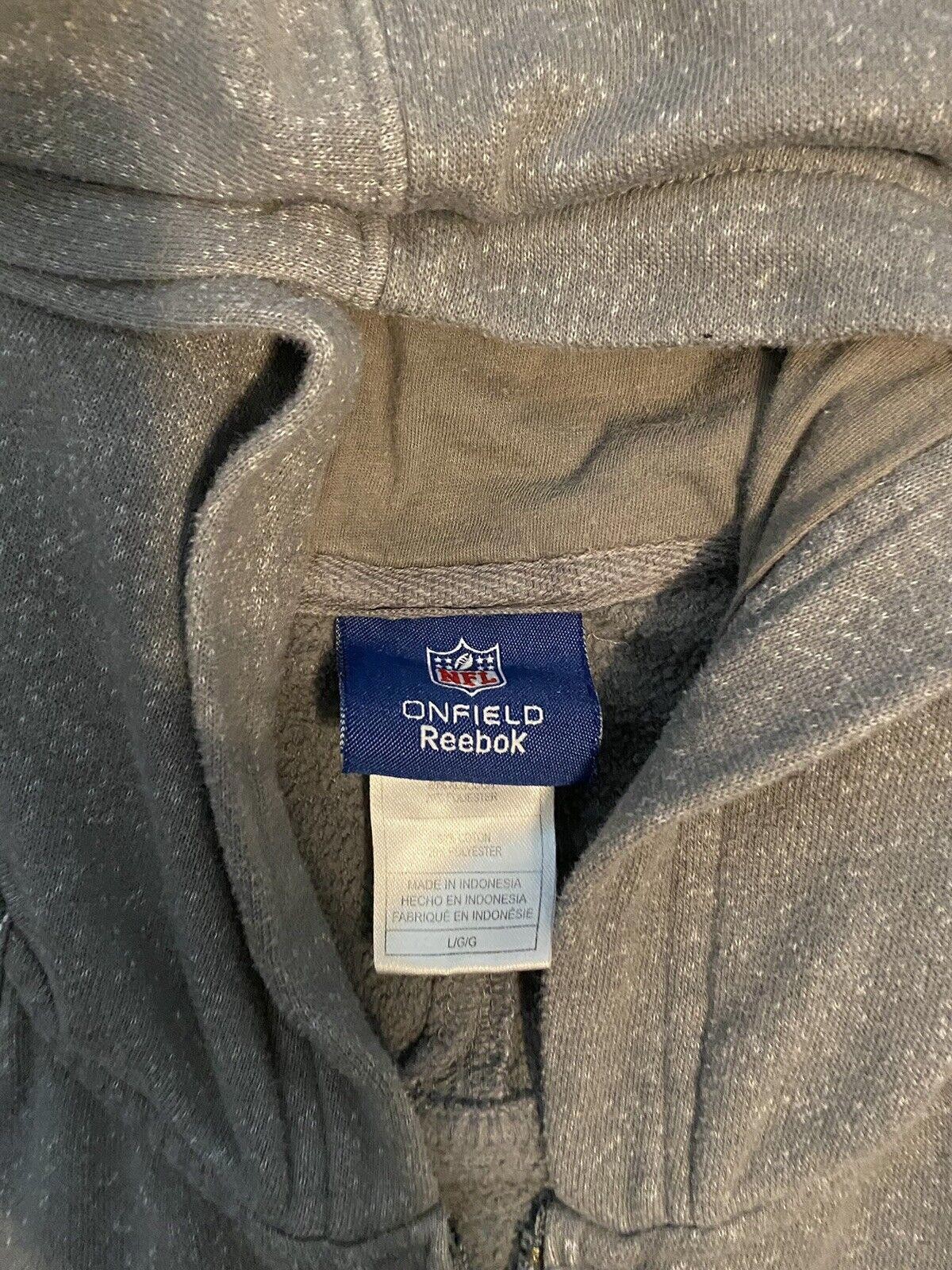 Reebok On Field NFL Indianapolis Colts Full Zip Jacket Long Sleeve sz Lg