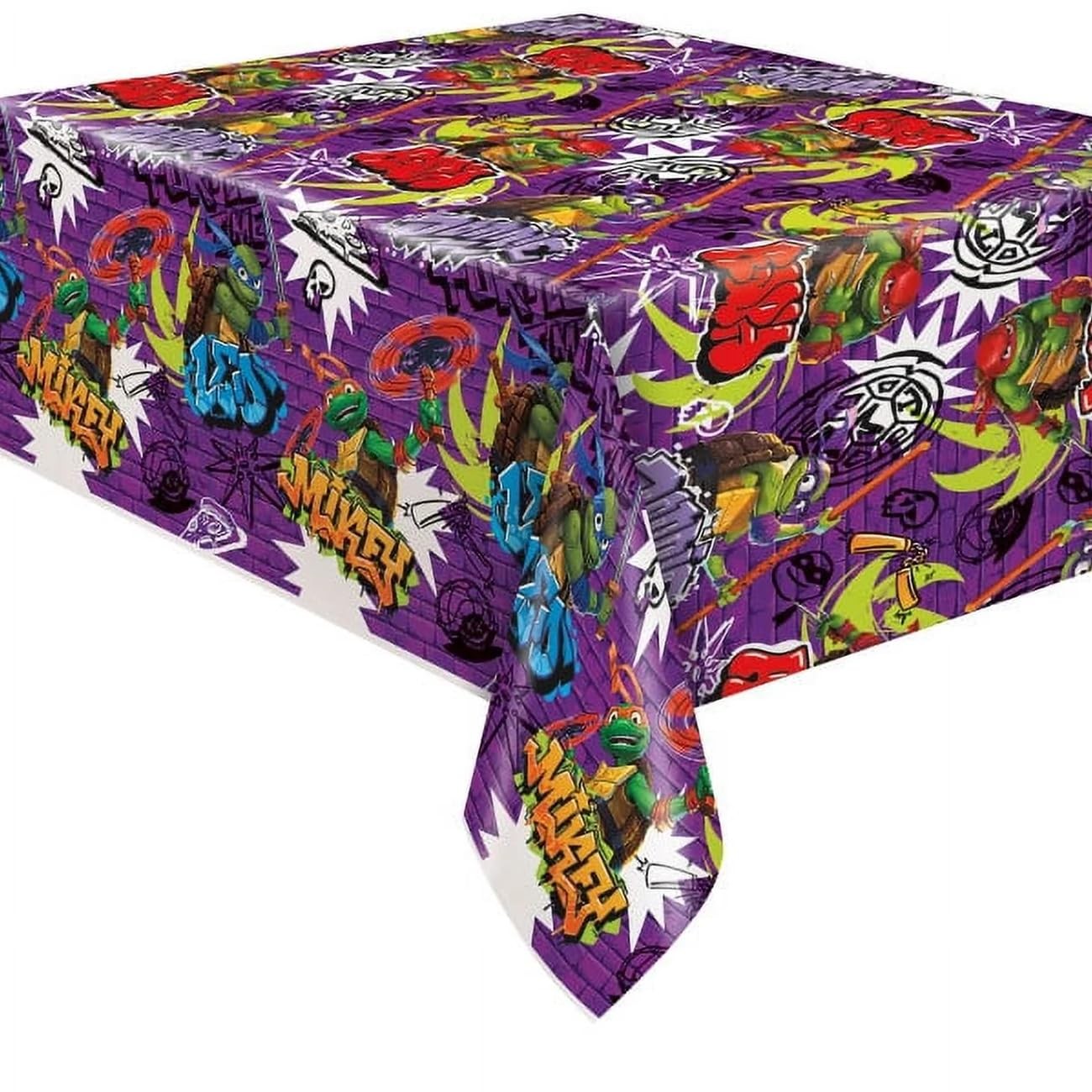 Unique Industries Compatible TMNT Mutant Turtles Mayhem Table Cloth 54 x 84