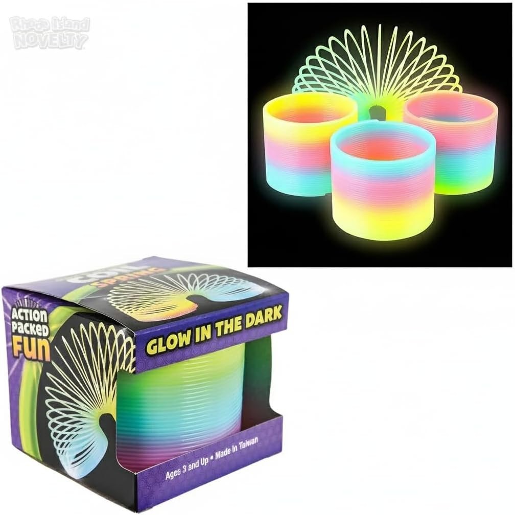Assorted 3-Inch Glow-in-the-Dark Coil Spring – Endless Fun for All Ages