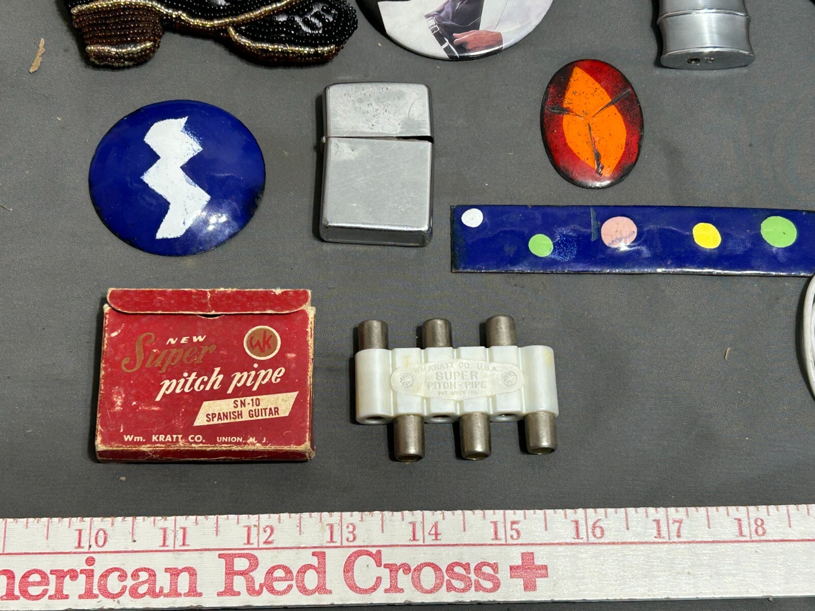 JUNK DRAWER Boxlot Misc SMALLS Tiki Totem MICHEAL JACKSON Mac Apple PITCH PIPE