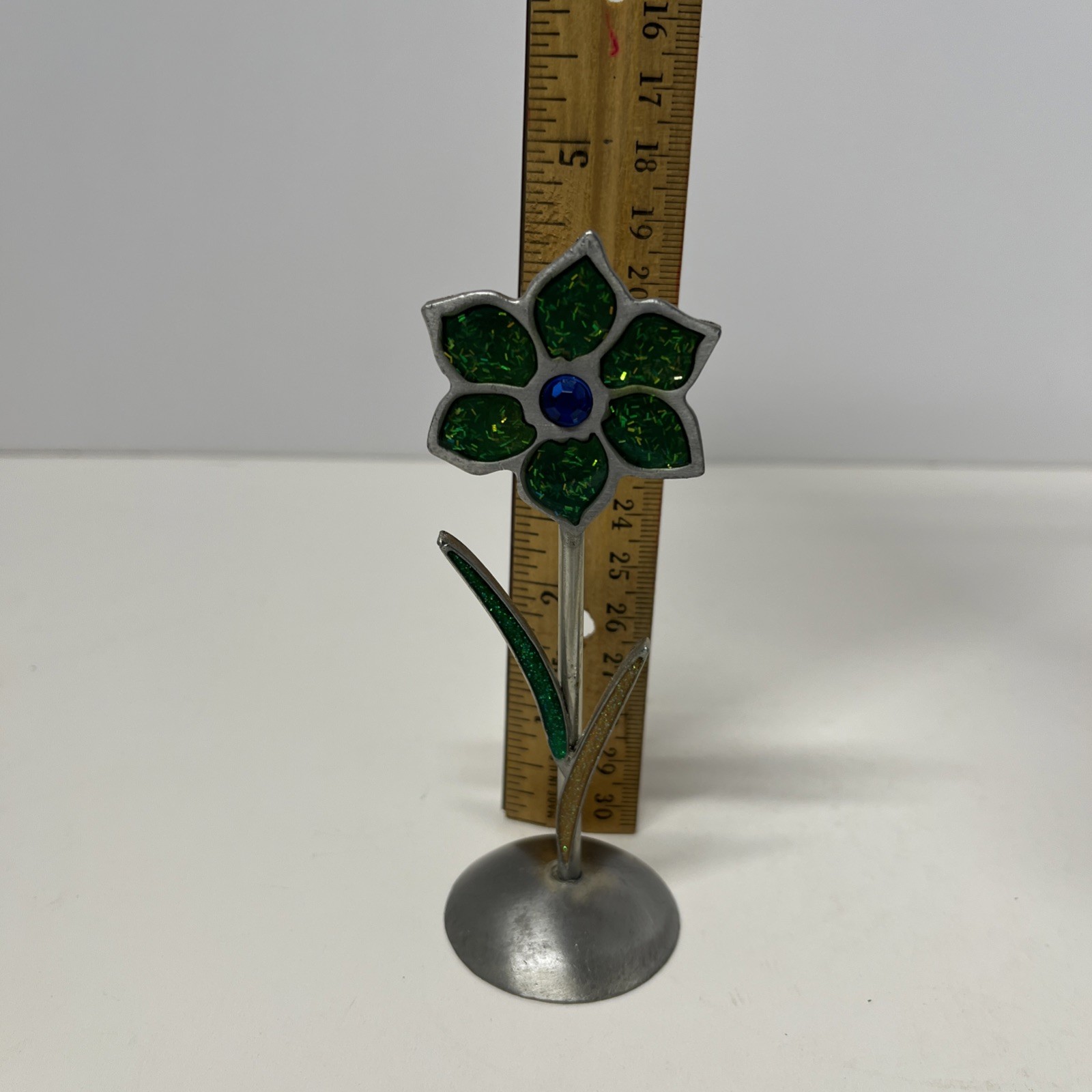 Pewter Desk Flower Decoration Memo Note Picture Photo Clip