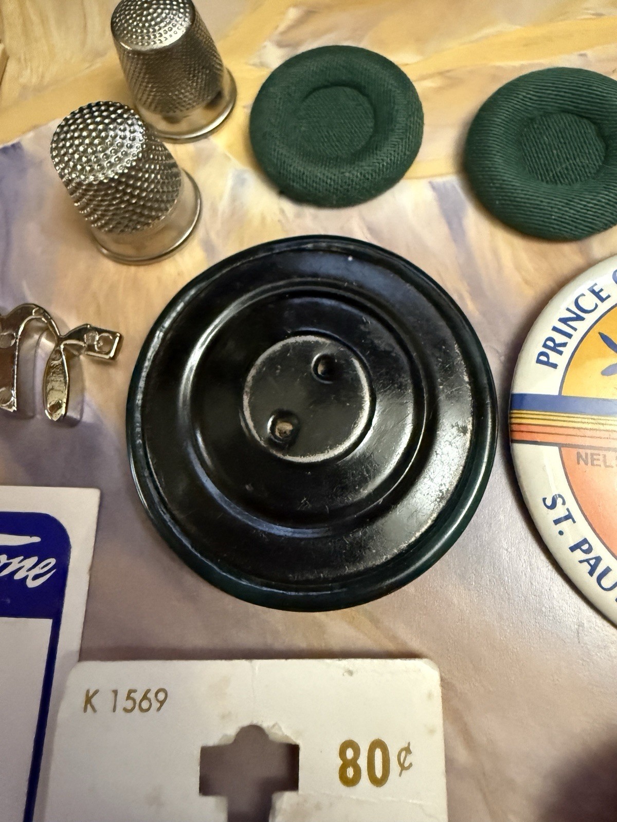 Junk Drawer Lot MISC BUTTONS ETC 12 PC ANTIQUE/VINTAGE ETC