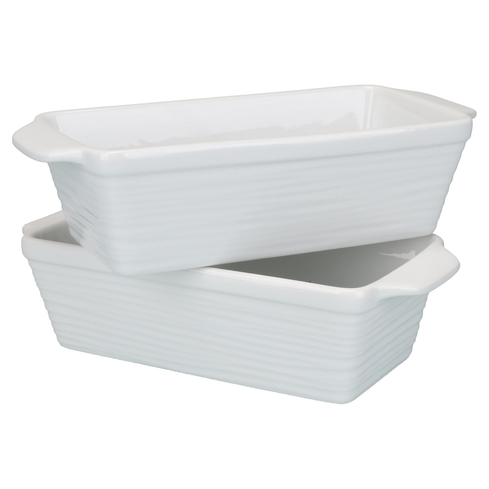 BIA Cordon Bleu Kalahari Loaf Pans Set 2 10.5×5 1.25qt White