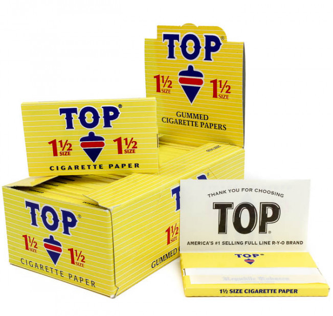 TOP 1 1/2 Rolling Papers – 6 PACKS – Fine Gummed RYO 1.5 FAST