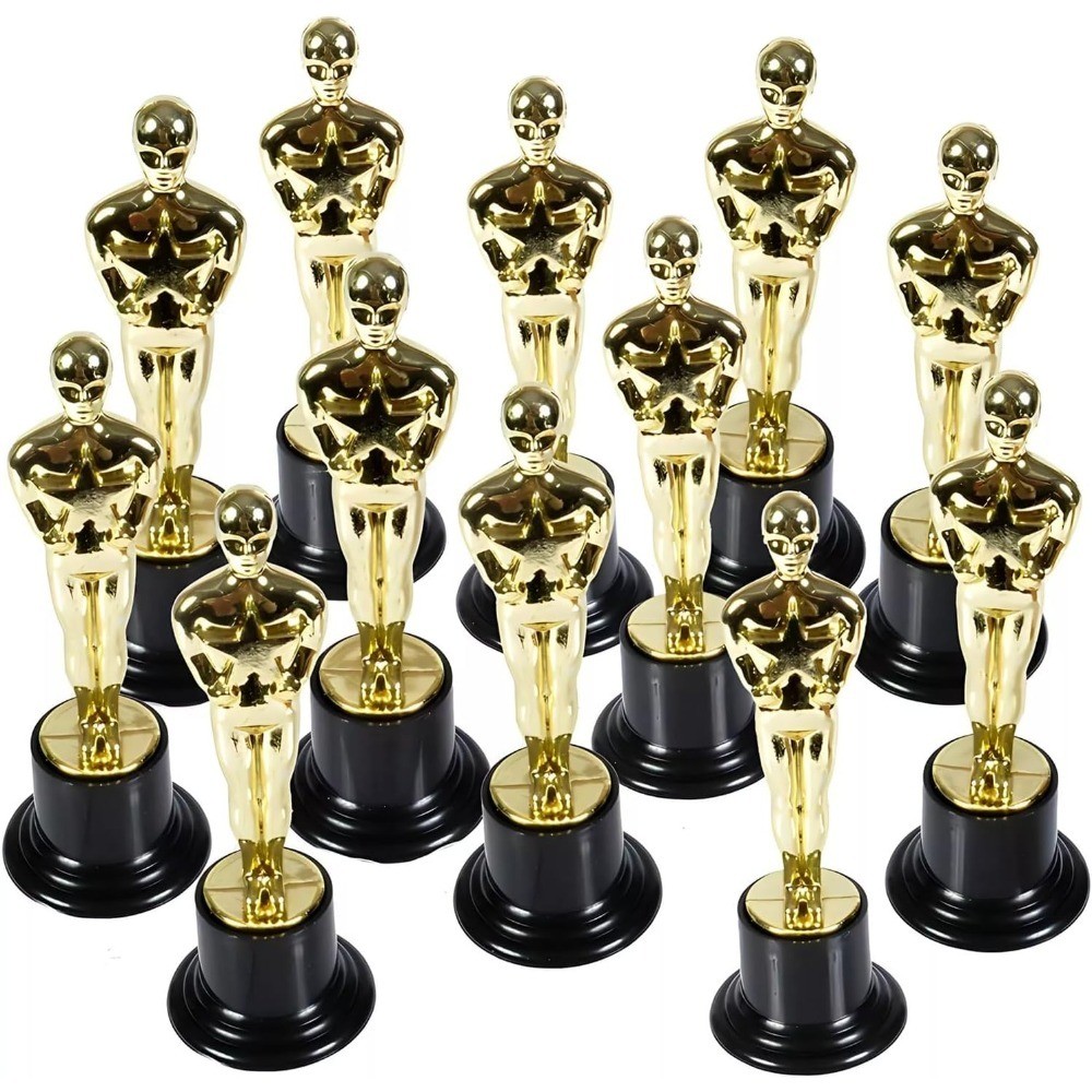 6 Inch Gold Plastic Film Award Trophy Statue Single Piece Order