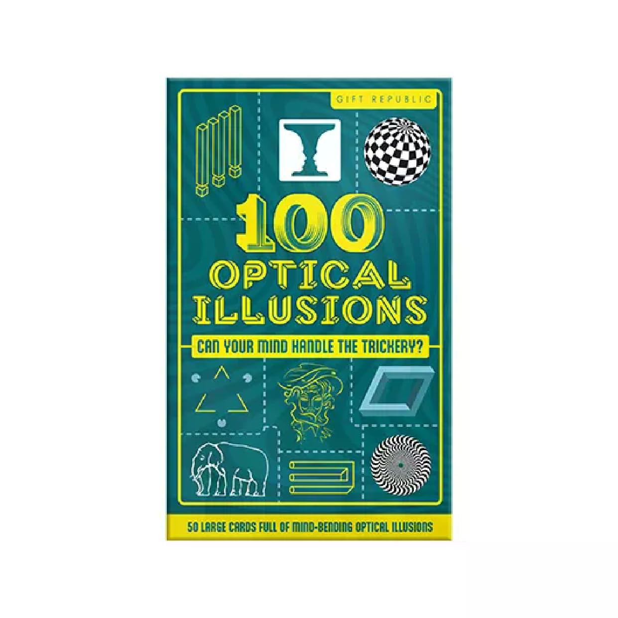 Gift Republic Optical Illusion Double-Sided Cards 50 Pack Multicolor
