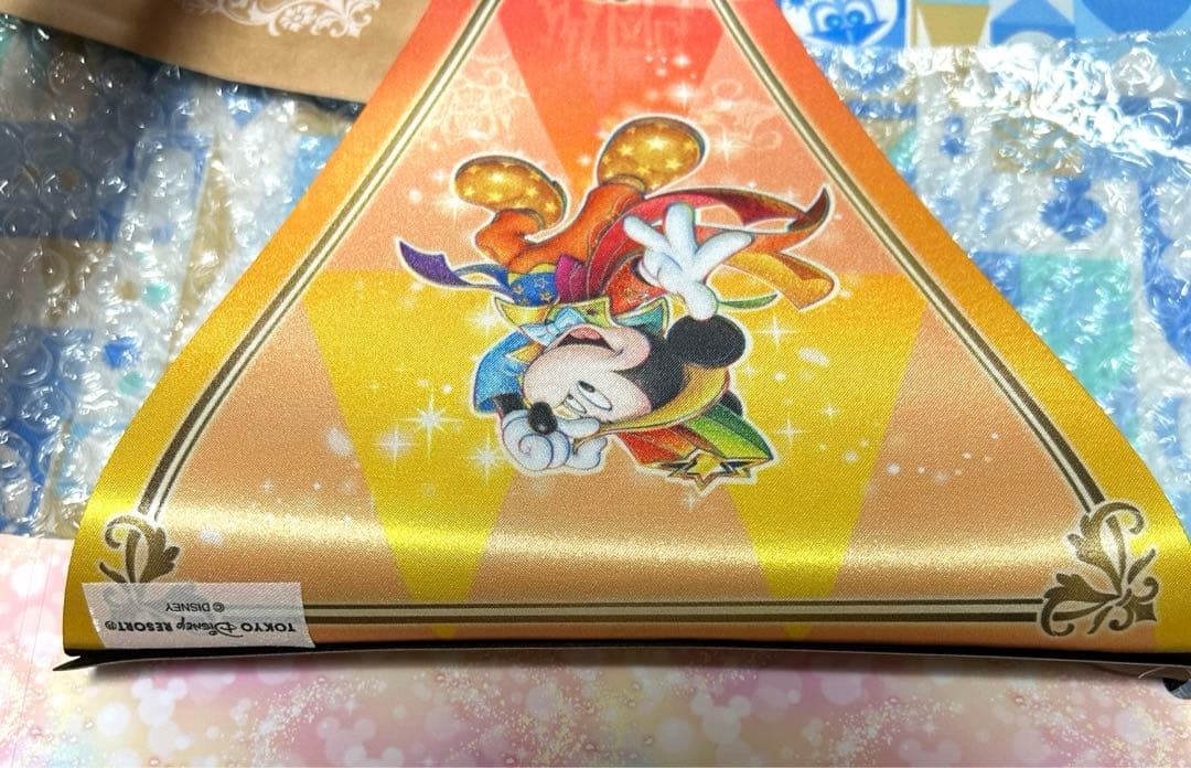 Disneyland 40th Anniversary Mickey Garland Tapestry Double Sided Used