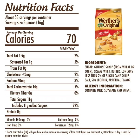 Werther’s Original Hard Caramel Candy, 30 oz
