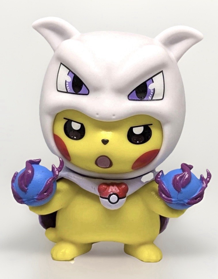 Pikachu Mewtwo Cosplay Figure Collectible Pokemon Style Anime Toy NEW!