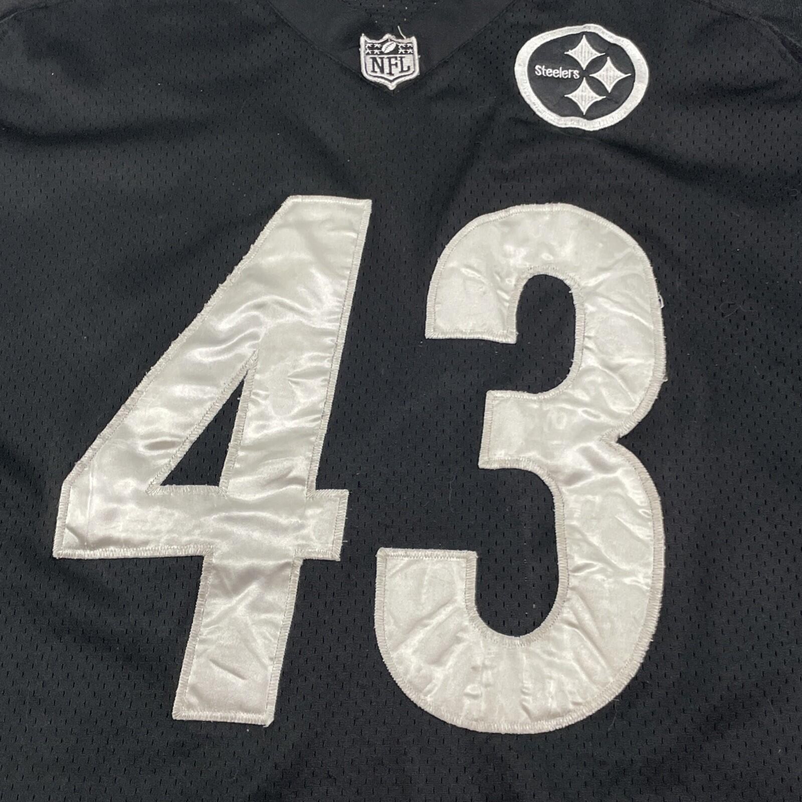 Vintage Pittsburgh Steelers Troy Polamalu #44 Reebok On Field Jersey Size 56