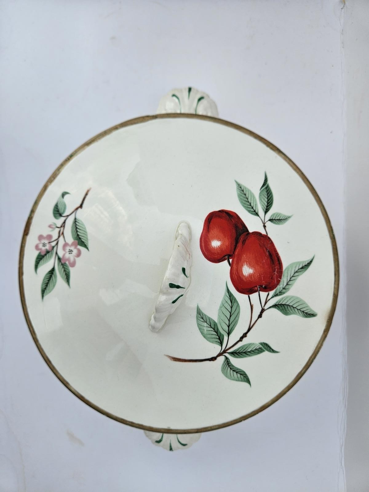 Vintage Homer Laughlin Nautilus “Apple & Blossom” Lidded Serving Dish – Chips