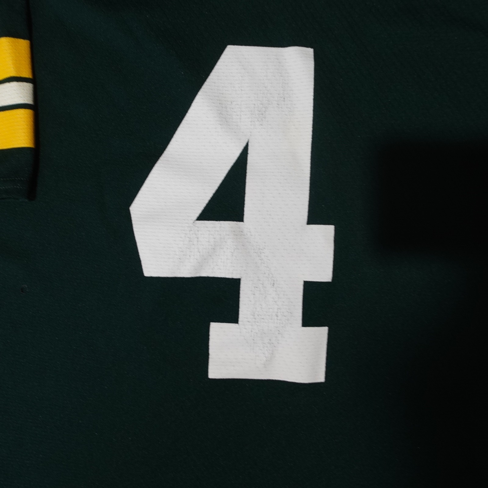 VTG 80′ 90′ Logo Athletic NFL Green Bay Packers Brett Favre #4 Jersey XL (Hole)