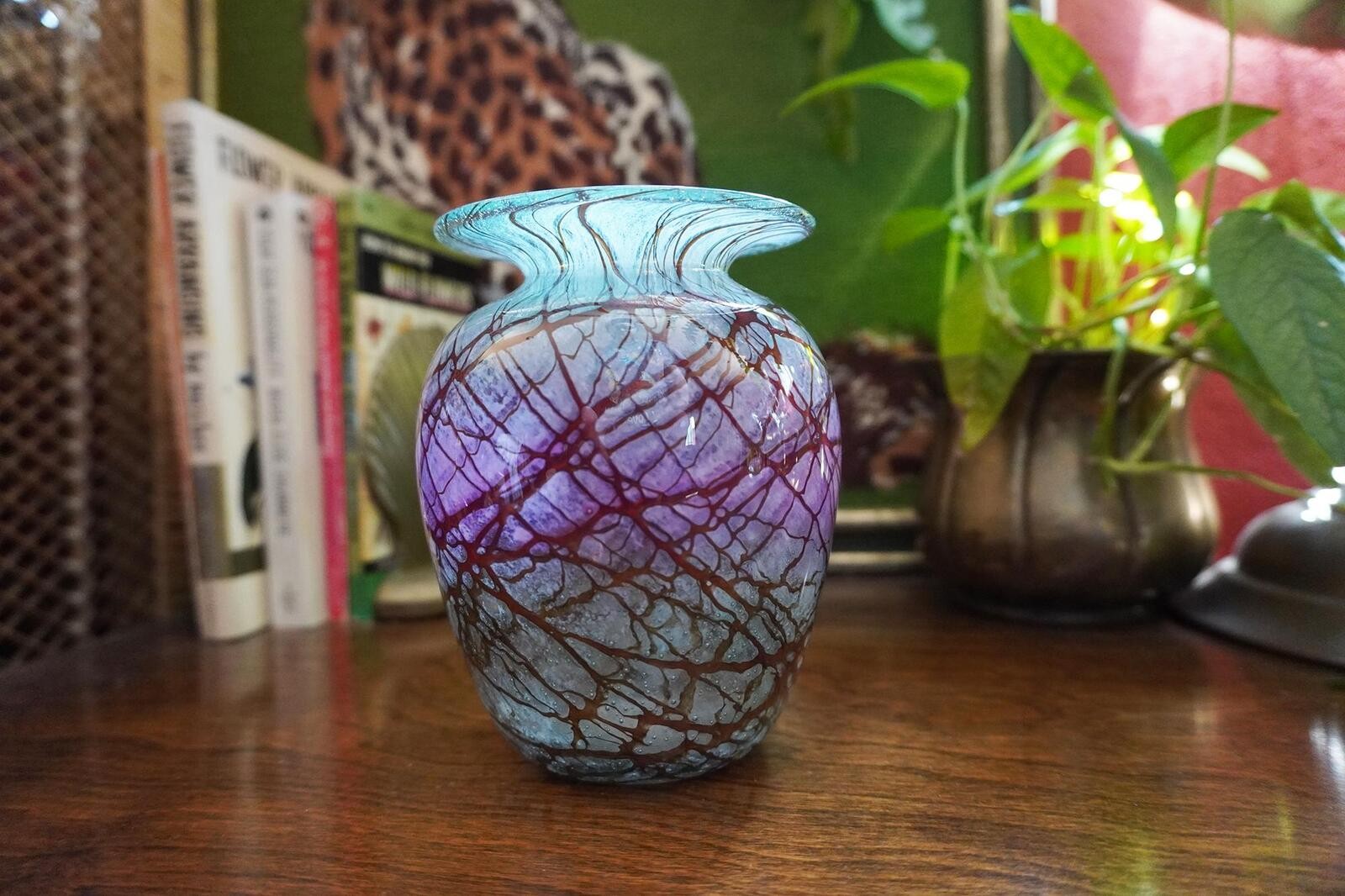 Nourot Art Glass Vase: Mid-Century Hand Blown Studio Decor
