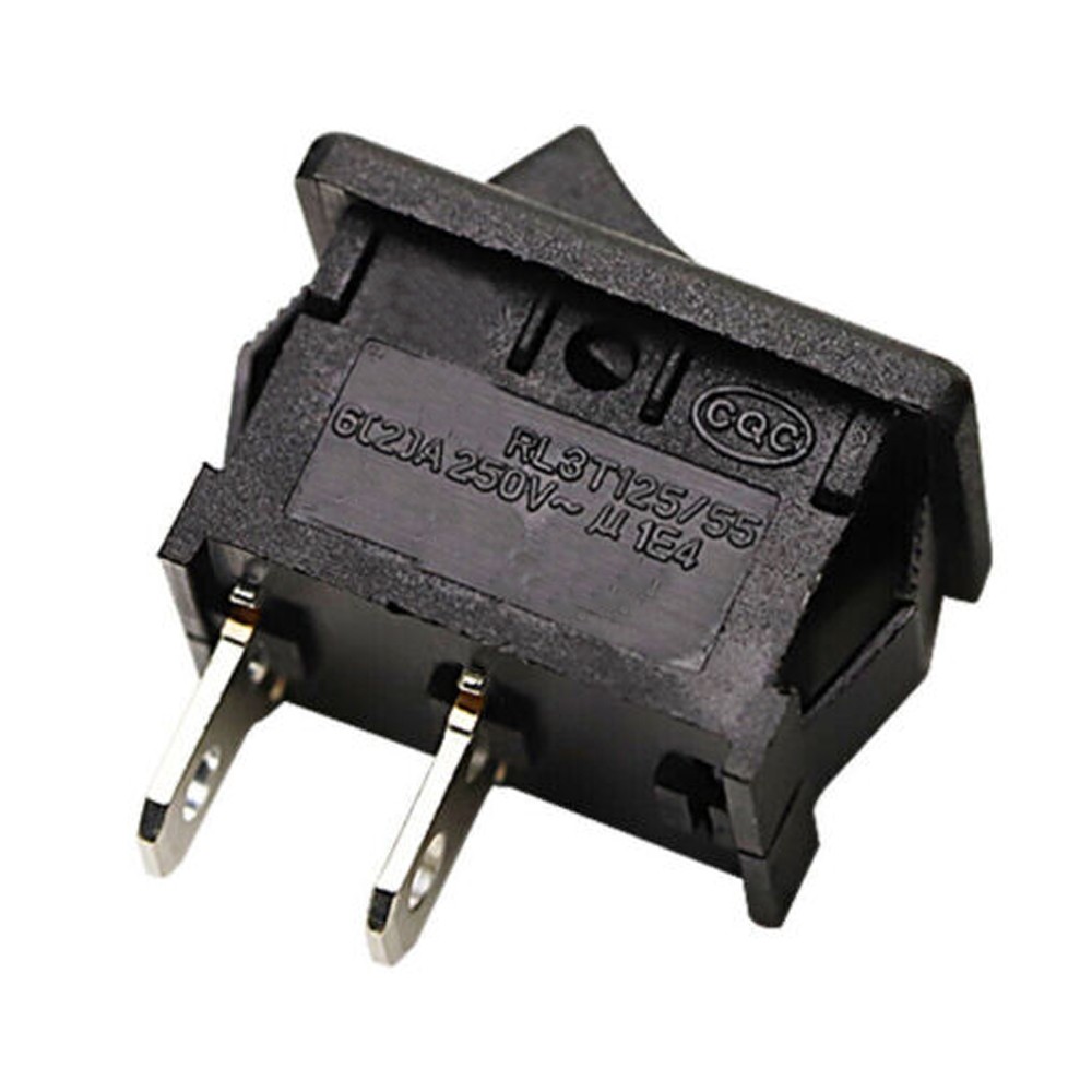 QTY:1PCS RLEIL RL3T125/55 6A 250VAC Rocker Switch 2 Pins 2 Positons