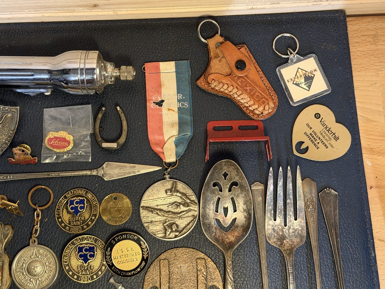 VTG Junk Drawer Lot Miscellaneous Collectibles & Treasures Tokens Keychain Pins