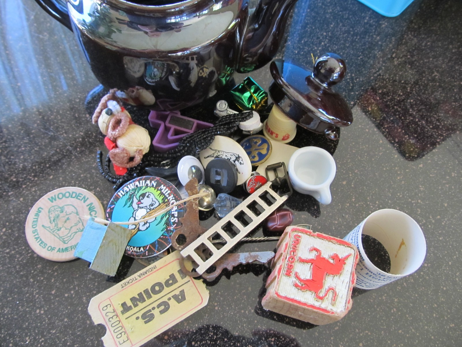 Trinket Shelf Treasure Teapot (small), Lot Of 20+ Items, Vintage To Modern