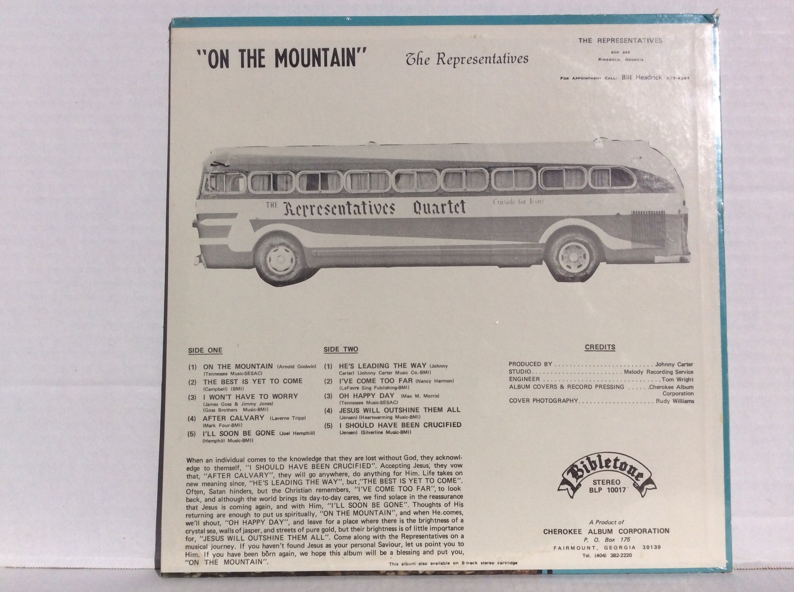 The Representatives Quartet On the Mountain Ringgold Georgia sealed vinyl lp