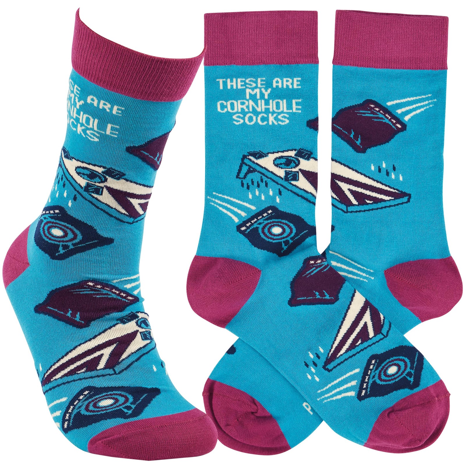 Primitives by Kathy Cornhole Novelty Socks, Unisex One Size, LOL Collection