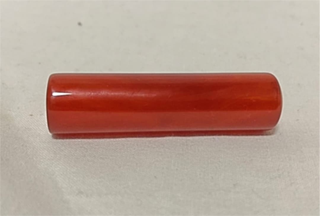 Red agate 15mm stamp material